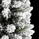 Vidaxl Slankt kunstig juletre med flokket snø 240 cm PVC og PE