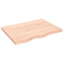 vidaXL Vegghylle 80x60x4 cm ubehandlet heltre eik