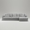 Decotique Le Grand Air 3 Seter Sofa Bomull Divan Høyre Lysegrå