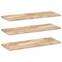  Flytende hyller 3 stk 80x30x2 cm ubehandlet heltre akasie