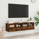 vidaXL Vegghengte TV-benker 2 stk røkt eik 60x30x30 cm konstruert tre 8721012254473