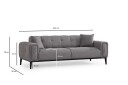Adelphe 4 seters Sovesofa   Lysegrå