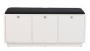 Rowico Home Confetti benk Hvit/svart stoff 106 x 35 cm Hvit