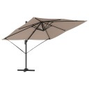  Roma parasol Gråbrun Stor Polyester & Stål