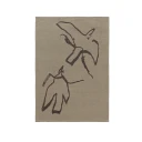 Ferm Living Vuelo Tea Towel   Elm Green/Coffee
