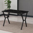 Krylor spisebord 110 cm rektangulært - Svart