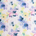 Borg Living Tekstil voksduk med akrylbelegg   30 meter på rull   Flower blue   140 cm bred tekstilduk
