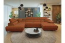 Gabina Sofa med Divan og Sjeselong 4 seter   Oransje