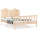 vidaXL Sengeramme med hodegavl 140x200 cm heltre 8720845974664