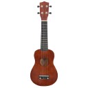 vidaXL Sopran-ukulele sett med veske for barn mørkt tre 21"