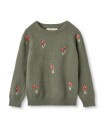 Fliink Benna Mushroom Pullover Knit Beetle (74 / 9 mnd)
