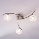 Lindby Della – taklampe matt nikkel, 3 lyskilder