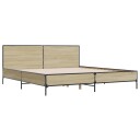  Sengeramme sonoma eik 200x200 cm konstruert tre og metall 8721102613142
