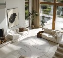 Runde tepper   Emilia Natural Cotton Shaggy offwhite Størrelse: Ø 200 cm