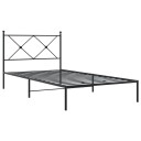  Sengeramme i metall med hodegavl svart 100x190 cm 8721012373808