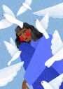 Peaceful Woman and Doves Plakat / 40x50