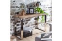 Konsollbord Wohnling Massivt treverk rustikk 120 cm krom metallben landlig stil -
