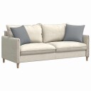  Sofaputer 2 pcs Lysegrå 45 x 45 cm stoff