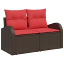 vidaXL Hagemøbelsofa Brun 124 x 62 x 85cm polyrotting