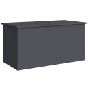 vidaXL Hageoppbevaringsputeeske Stål 100 x 50,5 x 50 cm 220 Antrasitt