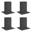vidaXL Rund bakkenagel 4 stk. Antrasitt 15 x 15 x 15 cm Metall