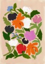 Vibrant Floral  Abstract Flowers Poster Plakat / 50x70cm