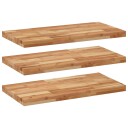  Flytende hyller 3 stk 80x40x4 cm oljebehandlet heltre akasie