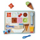 Melissa & Doug 2-i-1 lekesett og puslespill Iscafé 16 deler