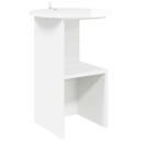  Sidetabell Høgglans hvit Ø 39,5 x 55 cm Konstruert tre