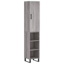 vidaXL Highboard grå sonoma 34,5x34x180 cm konstruert tre 8720845484293