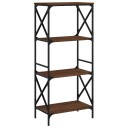  Bokhylle 4 etasjer brun eik 59x35x132 cm konstruert tre 8721012194038