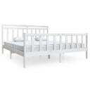  Sengeramme hvit 180x200 cm Super King heltre