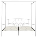 vidaXL Himmelsengeramme hvit metall 180x200 cm