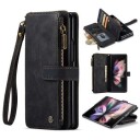 Caseme C30 Multifunksjonell Samsung Galaxy Z Fold4 Lommebok-deksel Svart