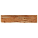  Vegghylle 120x20x2,5 cm rektangulær heltre akasie naturlig kant