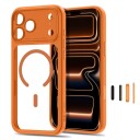 Tech-Protect MagPeak MagSafe CC-etui til iPhone 18 Pro / 17 Pro – gjennomsiktig oransje