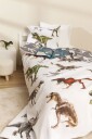 Licens Dinosaur sengetøy - 150x210 cm - 2 i 1 design - 100% bomull
