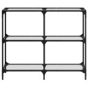  Konsollbord med gjennomsiktig glassplate 98x30x81 cm stål 846028
