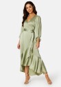 Bubbleroom Occasion Gilda Wrap Dress Olive green 4XL