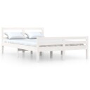 vidaXL Sengeramme hvit heltre 140x200 cm