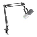 Fifine AM8T USB/XLR Dynamisk Mikrofon og Boom Arm Hvit