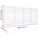 vidaXL Veggmontert hodegavl 186x3x91,5 cm heltre furu