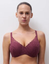 CHANTELLE Floral Touch Covering Memory T Shirt Bra   Burgundy   D x 70