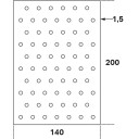Hullplate FAST HP Stål 140x200x1,5 mm