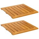 vidaXL Badematte Ensfarget Brun 50 x 50 cm Solid akasietre