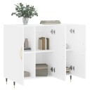 vidaXL Skjenk hvit 90x34x80 cm konstruert tre