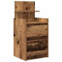  Nattbord med 2 skuffer gammelt tre 38x34x80 cm