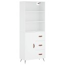 vidaXL Highboard hvit 69,5x34x180 cm konstruert tre 8720845927806