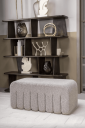 Trend Collection Ciske Puff Bouclé Sand L – 123 x 46 x 45 cm