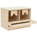 vidaXL Hekkeboks 2 rom 63x40x45 cm heltre furu